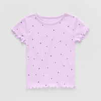 Okie Dokie Toddler & Little Girls Crew Neck Short Sleeve T-Shirt