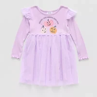 Okie Dokie Halloween Toddler & Little Girls Long Sleeve Tutu Dress