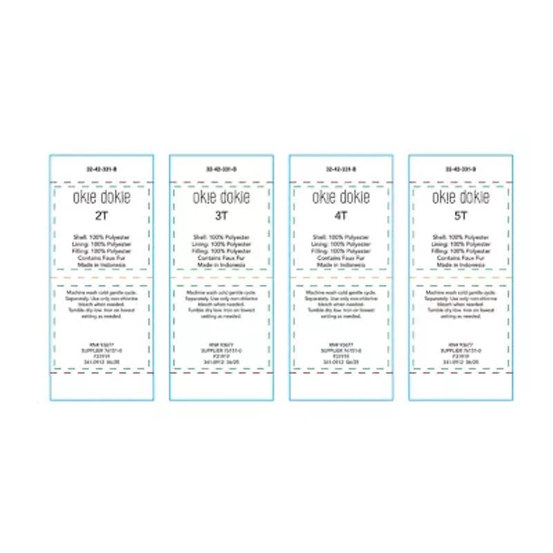 Okie Dokie Girls Water Resistant Heavyweight Puffer Jacket