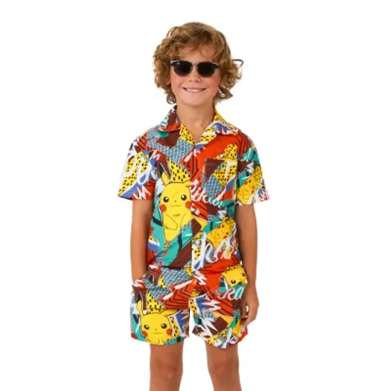 Opposuits Pikachu Little Boys 2-pc. Pokeman Short Set