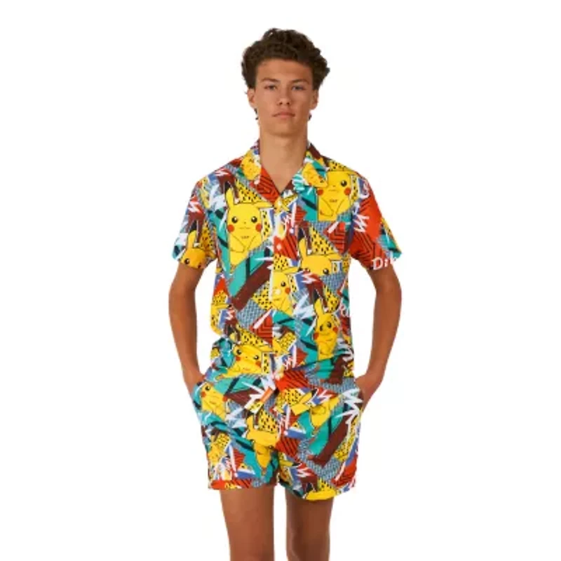 Opposuits Pikachu Big Kid Boys 2-pc. Pokeman Short Set