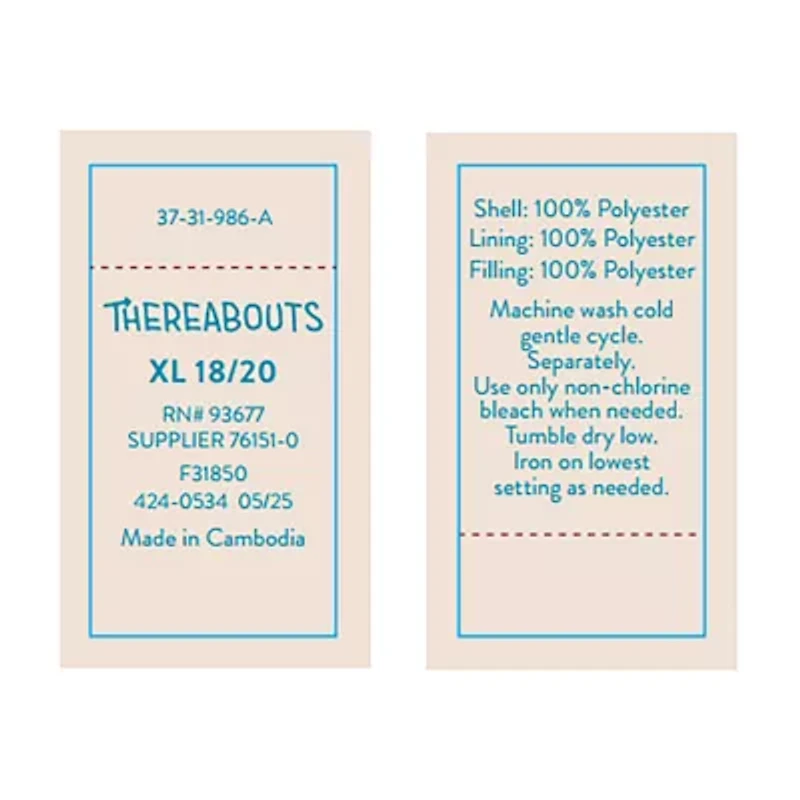 Thereabouts Little & Big Kid Boys Water Resistant Heavyweight Puffer Jacket