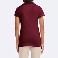 IZOD Womens Juniors Short Sleeve Polo Shirt
