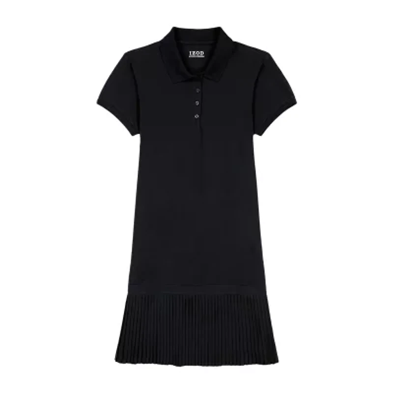 IZOD Womens Short Sleeve Juniors Shirt Dress