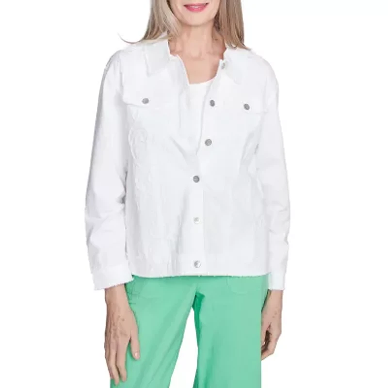 Alfred Dunner Rise And Shine Womens Lightweight Jacket