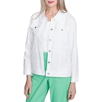 Alfred Dunner Rise And Shine Womens Lightweight Jacket
