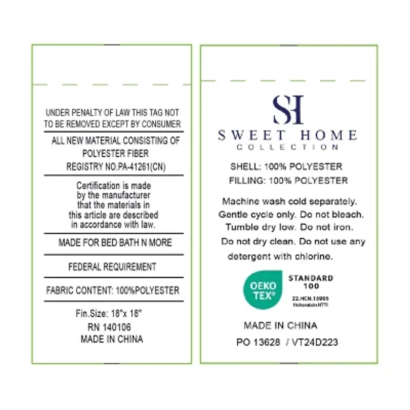 Sweet Home Collection™ Very Soft & Comfy Plush Long Faux Fur 18" x Throw Pillows 2 Pack