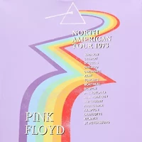 Womens Juniors Crew Neck Short Sleeve Oversized Pink Floyd Graphic T-Shirt