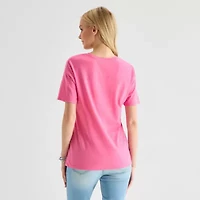 Hello Kitty Zebra Boyfriend Tee Womens Juniors Crew Neck Short Sleeve Loose Fit Graphic T-Shirt