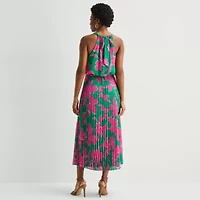 Sandra Darren Womens Sleeveless Floral Maxi Dress