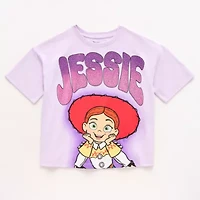 Disney Collection Little & Big Kid Girls Round Neck Short Sleeve Regular Fit Jessie Toy Story Graphic T-Shirt