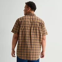 mutual weave Mens Short Sleeve Regular Fit Big and Tall Button-Down Shirt