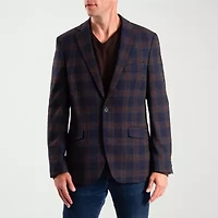 The Savile Row Co Mens Plaid Modern Fit Sport Coat