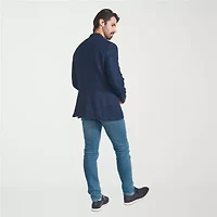 The Savile Row Co Mens Plaid Modern Fit Sport Coat