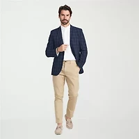 The Savile Row Co Mens Windowpane Modern Fit Sport Coat