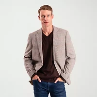 The Savile Row Co Mens Plaid Modern Fit Sport Coat
