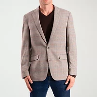 The Savile Row Co Mens Plaid Modern Fit Sport Coat
