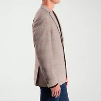 The Savile Row Co Mens Plaid Modern Fit Sport Coat