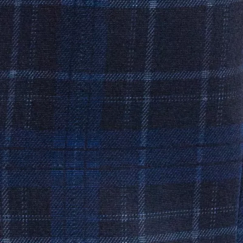 The Savile Row Co Mens Plaid Modern Fit Sport Coat