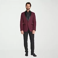 The Savile Row Co Mens Jacquard Slim Fit Sport Coat