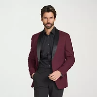 The Savile Row Co Mens Jacquard Slim Fit Sport Coat