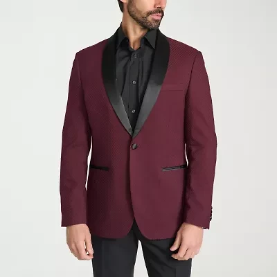 The Savile Row Co Mens Jacquard Slim Fit Sport Coat