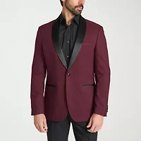 The Savile Row Co Mens Jacquard Slim Fit Sport Coat