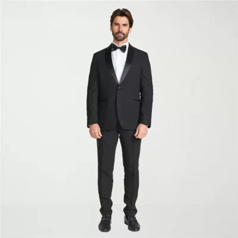 The Savile Row Co Mens Jacquard Slim Fit Sport Coat