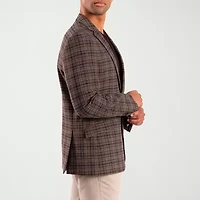 The Savile Row Co Mens Plaid Modern Fit Sport Coat