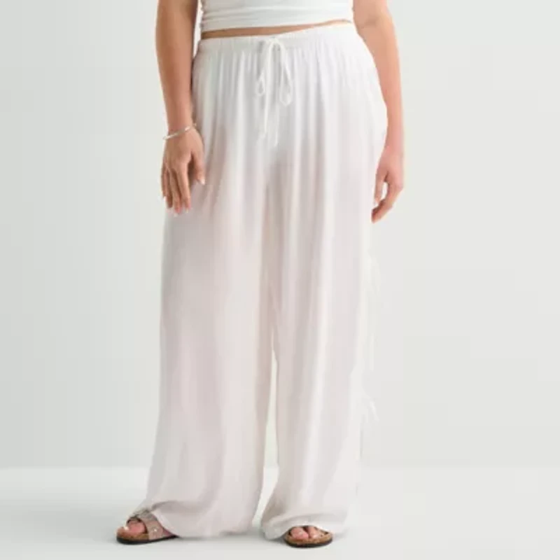 Forever 21 Womens Juniors Plus Straight Pull-On Pant