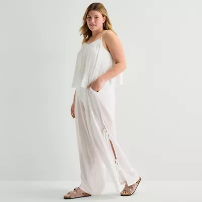 Forever 21 Womens Juniors Plus Straight Pull-On Pant