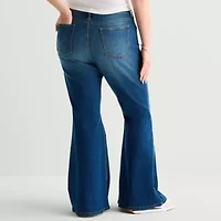 Arizona Womens Low Rise Flare Leg Jean