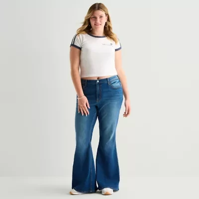 Arizona Womens Low Rise Flare Leg Jean