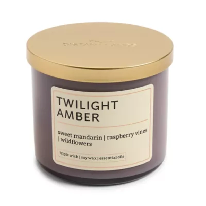 Distant Lands 14oz Twilight Amber 3-Wick Scented Jar Candle