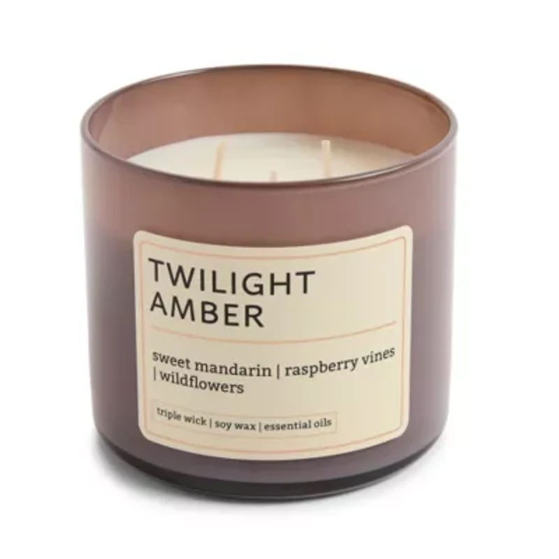 Distant Lands 14oz Twilight Amber 3-Wick Scented Jar Candle