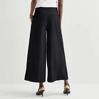 Worthington Womens Wide Leg High Rise Cropped Pant