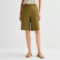 Worthington Womens 12" High Rise Bermuda Short