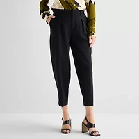 Worthington Womens Tapered Pleated Pant