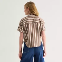 a.n.a Womens Short Sleeve Blouse