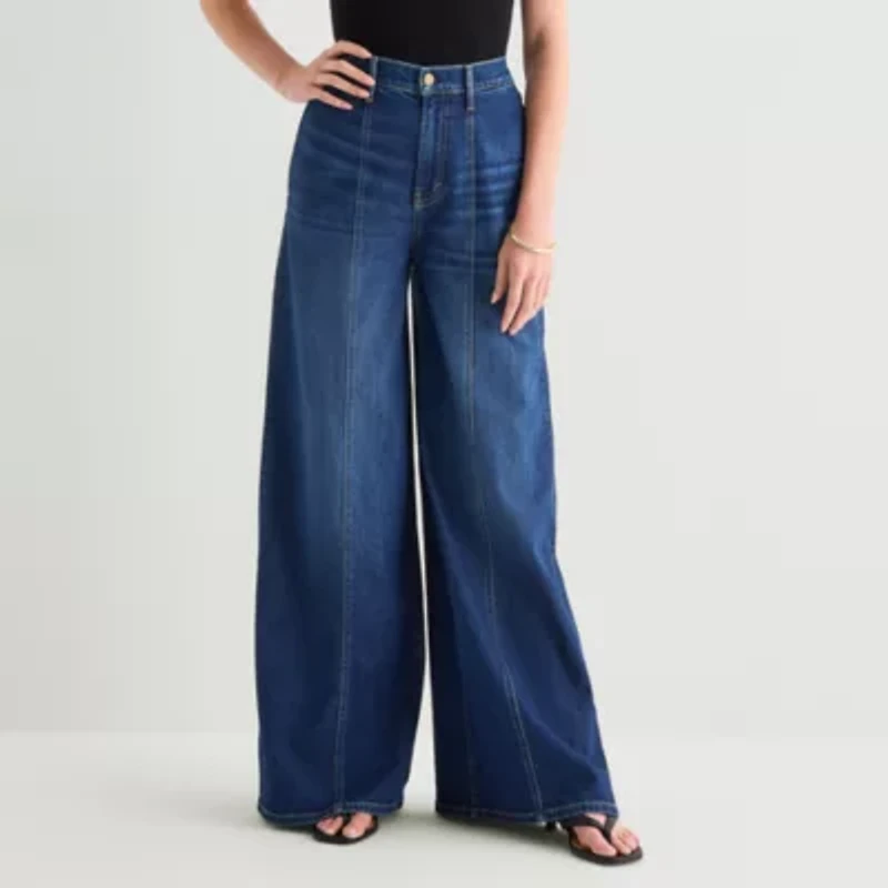 a.n.a Soft Drape Womens Wide Leg Jean