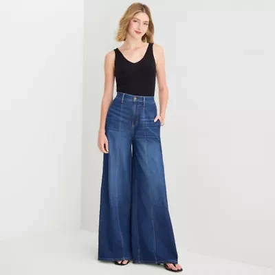 a.n.a Soft Drape Womens Wide Leg Jean