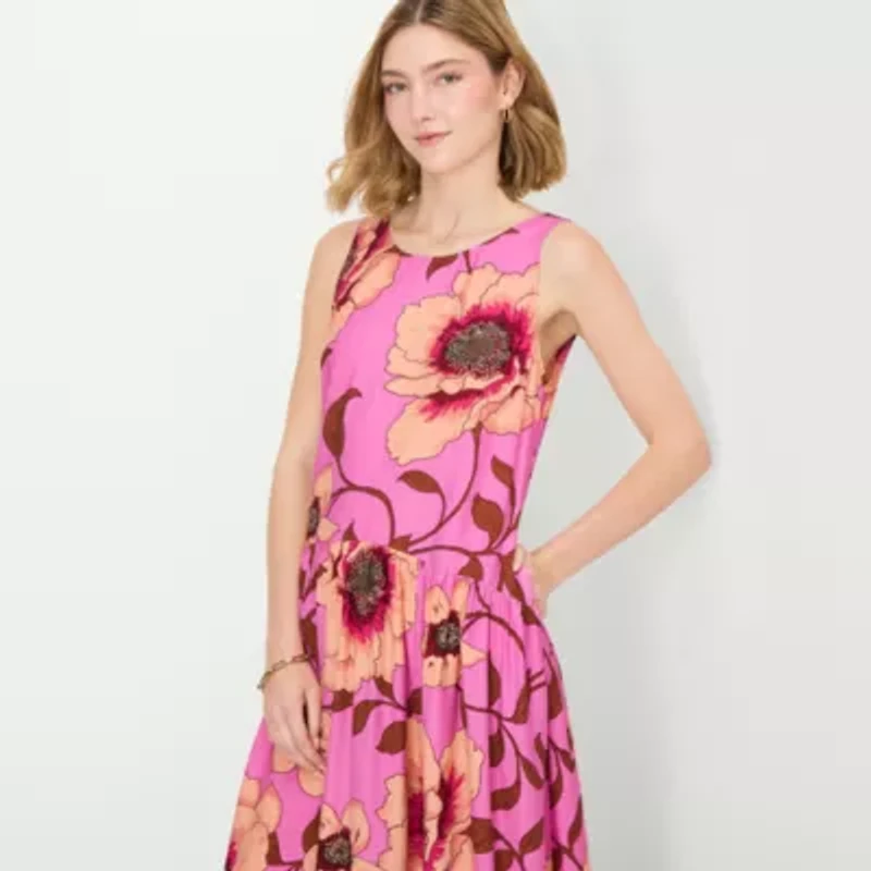 a.n.a Womens Sleeveless Drop Waist Dress