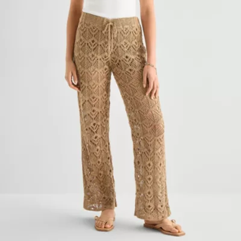a.n.a Womens Wide Leg Pull-On Pant