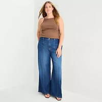 a.n.a Womens Plus Wide Leg Jean