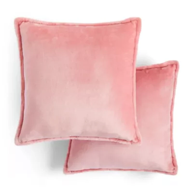 Home Expressions Velvet Plush 2-pack Square Throw Pillow