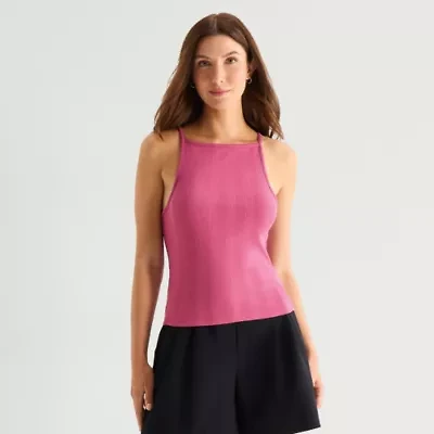 a.n.a Womens Square Neck Sleeveless Tank Top