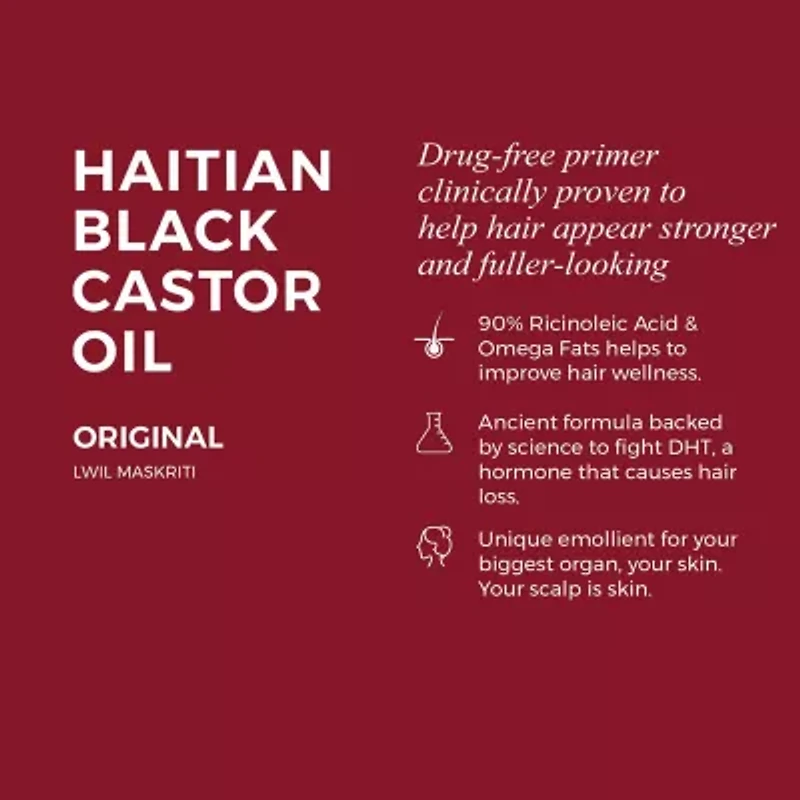 Kreyol Essence Haitian Black Castor Original Hair Oil 2 oz.