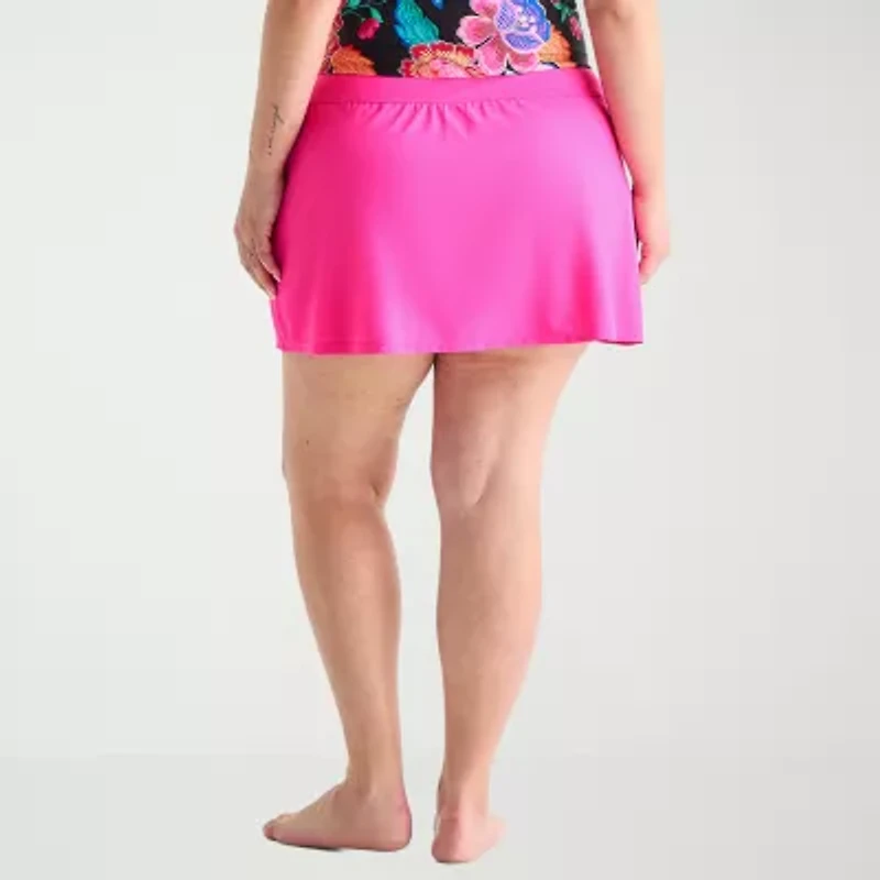 Sonnet Shores Womens Plus Swim Skirt