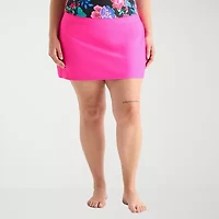 Sonnet Shores Womens Plus Swim Skirt
