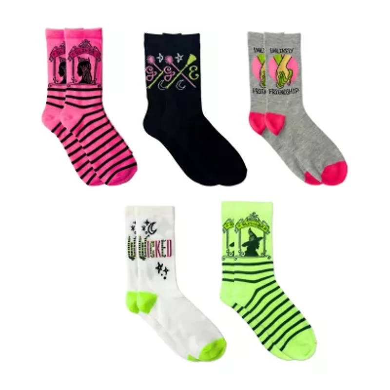 5pk Crew Wicked Girls 5 Pair Wicked Crew Socks